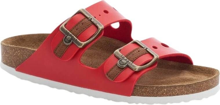 Rieker Casual muilezel slippers , Rood, Dames