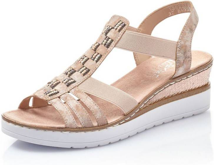 Rieker Casual Flat Sandals , Roze, Dames