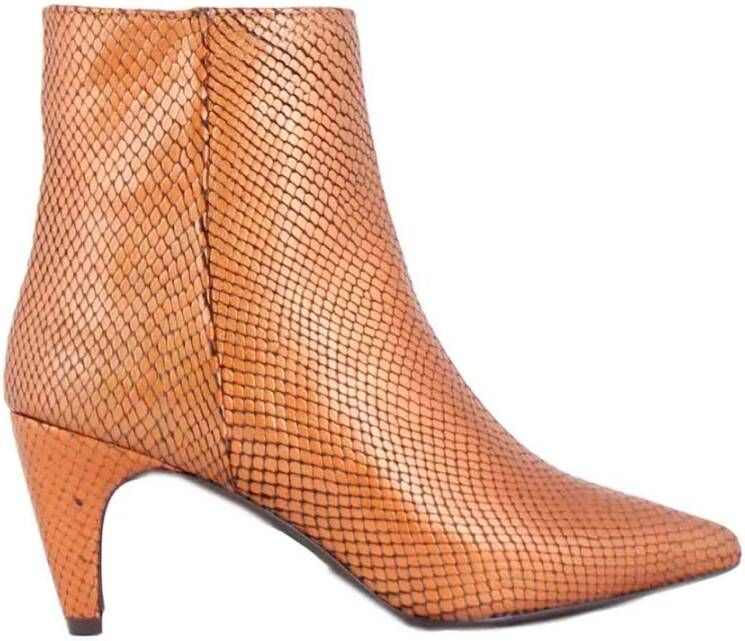 Roberto dAngelo schoenen enkellaarzen Cognac , Oranje, Dames