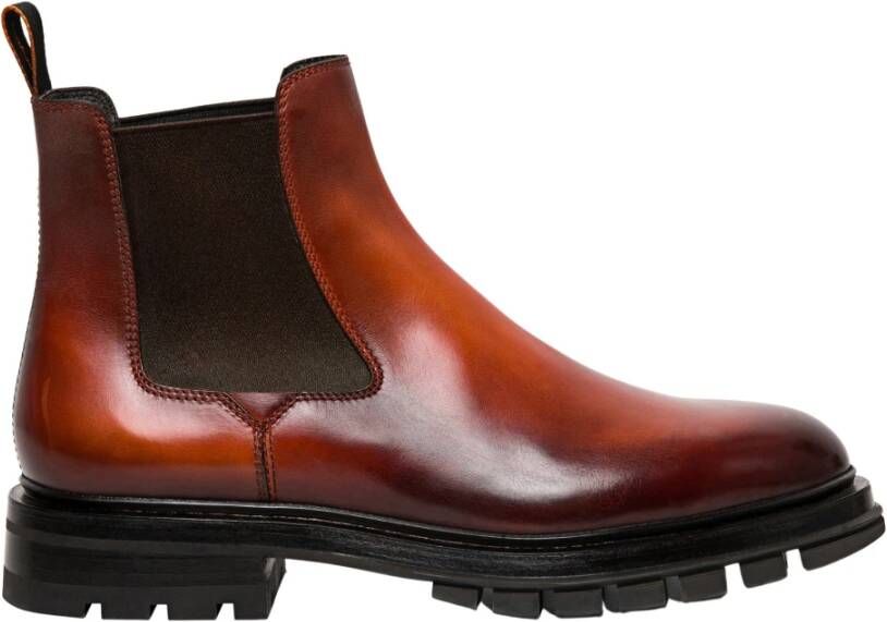 Santoni Chelsea laarzen , Oranje, Heren