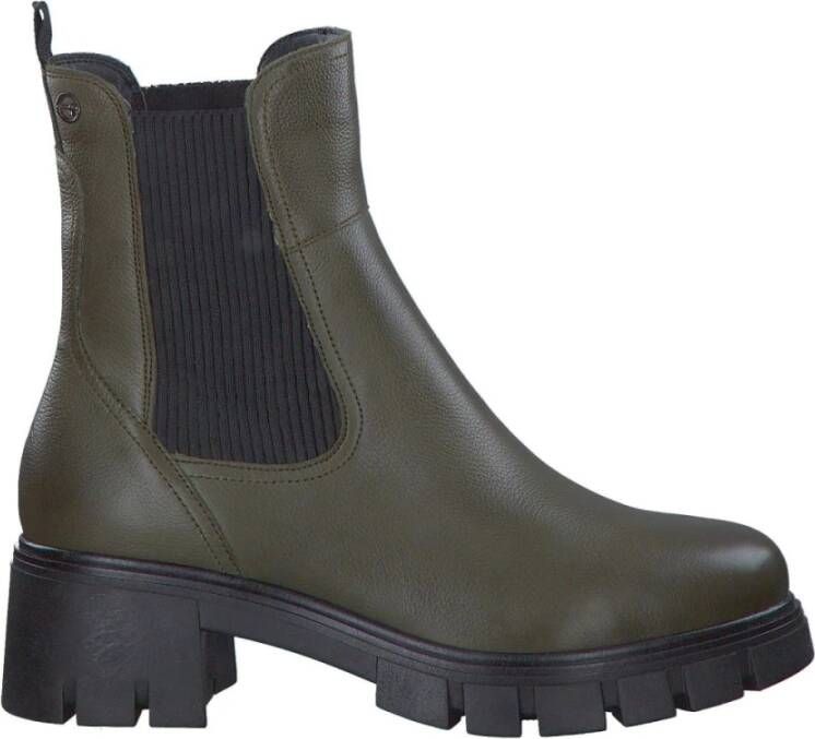 tamaris Groene casual gesloten laarsjes , Groen, Dames