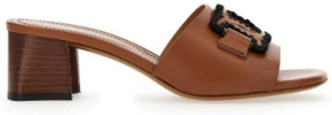 TOD'S Muilezels met hakken , Bruin, Dames