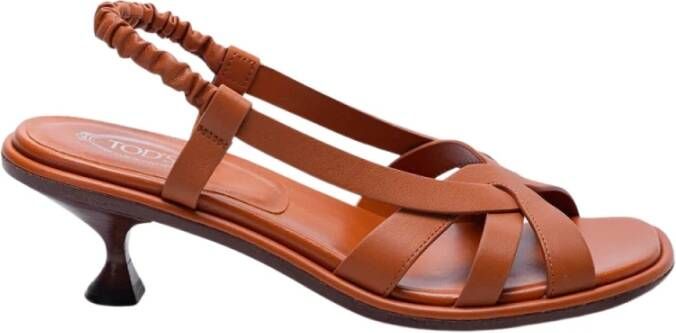TOD'S Sandalen met hoge hakken , Bruin, Dames