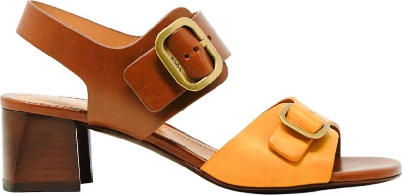 TOD'S Sandalen met hoge hakken , Bruin, Dames