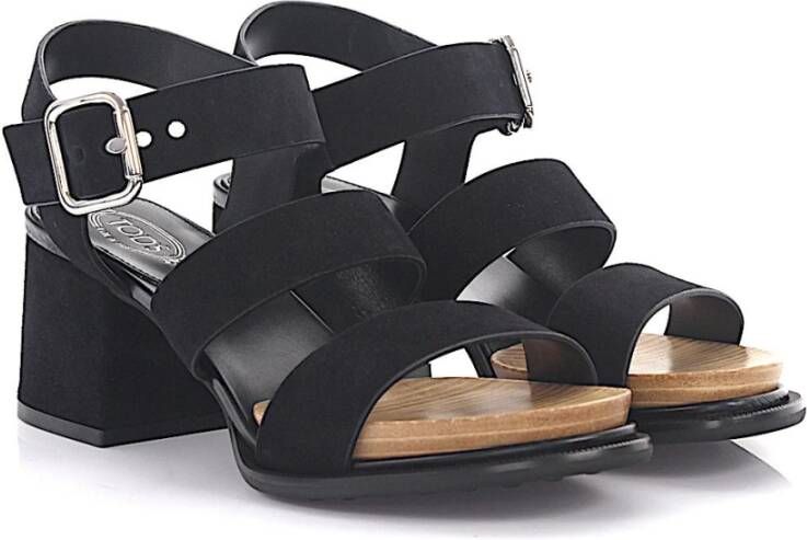 TOD'S Sandalen met hoge hakken , Zwart, Dames