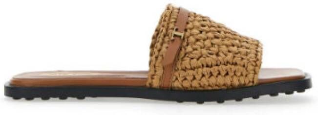 TOD'S Teenslippers & Sliders , Beige, Dames