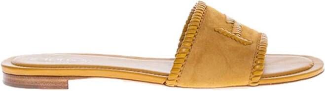TOD'S Teenslippers & Sliders , Geel, Dames