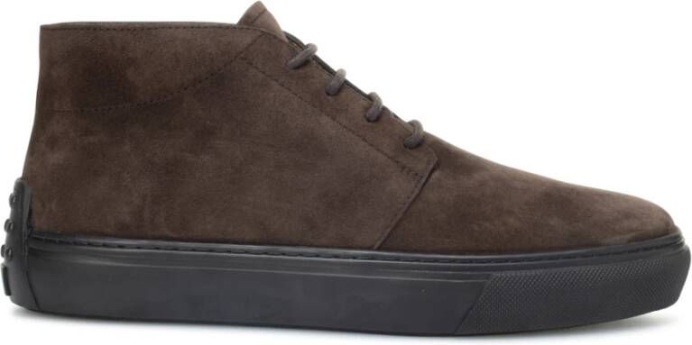 TOD'S Poolse casual geregen schoenen cassette , Bruin, Heren