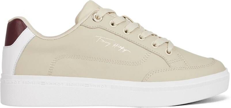 Tommy Hilfiger Essentiële de hof sneaker , Beige, Dames