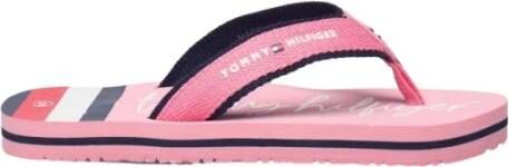 Tommy Hilfiger Logo Flip Flops , Roze, Dames