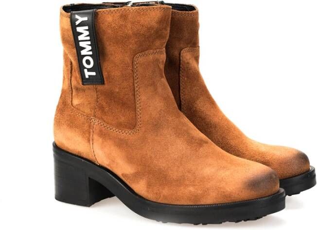 Tommy Hilfiger Enkellaarsjes Bruin Dames