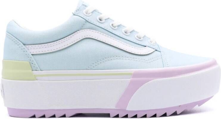 Vans UA oude skool gestapelde schoenen , Blauw, Dames