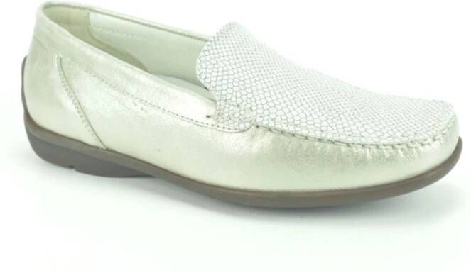 Waldläufer Print Moccassin Plat , Grijs, Dames