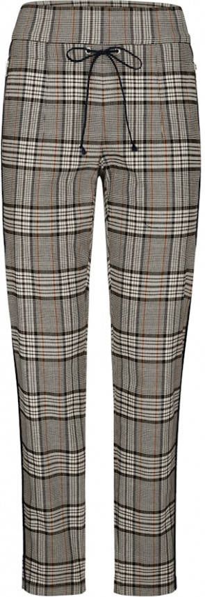 alba moda Broek in trendy jogpantmodel Marine/Offwhite/Geel