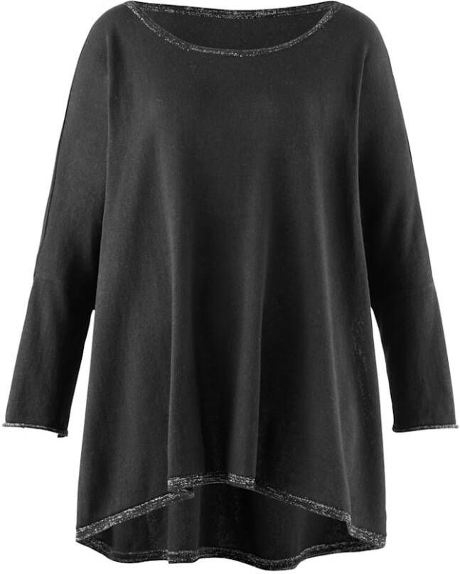 alba moda Poncho Zwart::Zilverkleur