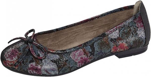 Liva Loop Ballerina met klein sierstrikje Zwart/Multicolor