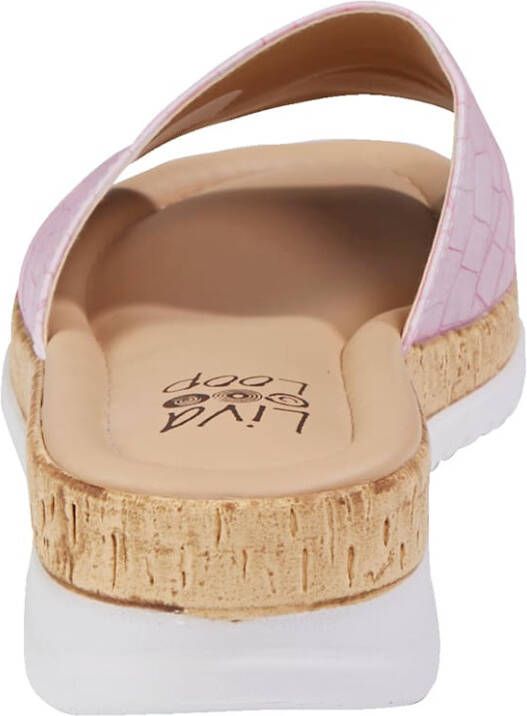 Liva Loop Muiltje met chic krokoreliëf Lila