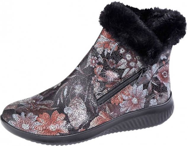 Naturläufer Enkellaarsje in gebloemde look Zwart/Multicolor