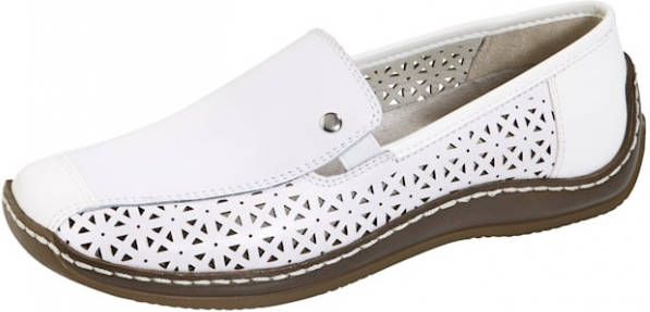 Naturläufer Instapper met zomerse perforaties Wit