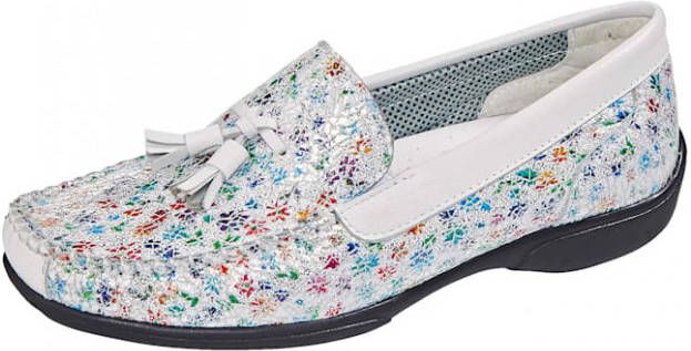Naturläufer Mocassin met karakteristieke mocassinnaad Multicolor/Wit