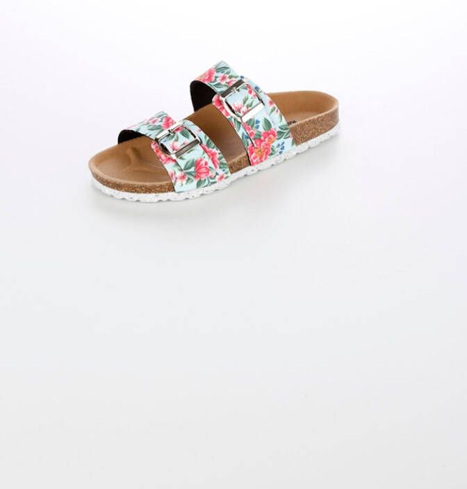 Naturläufer Muiltje met verstelbare gespen Turquoise/Roze