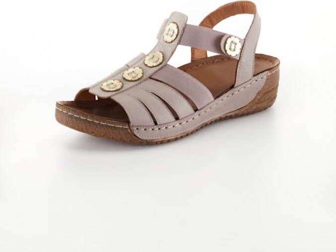 Naturläufer Sandaaltje met elastische inzetten Beige