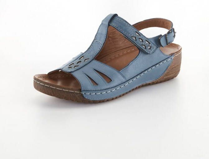 Naturläufer Sandaaltje met klittenband Blauw