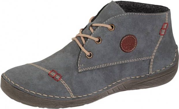 Rieker Veterboots , jeansblauw, imitatieleer