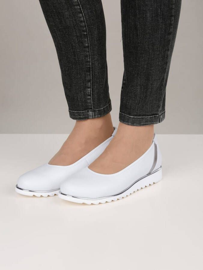 Waldläufer Ballerina met lichte EVA zool Wit