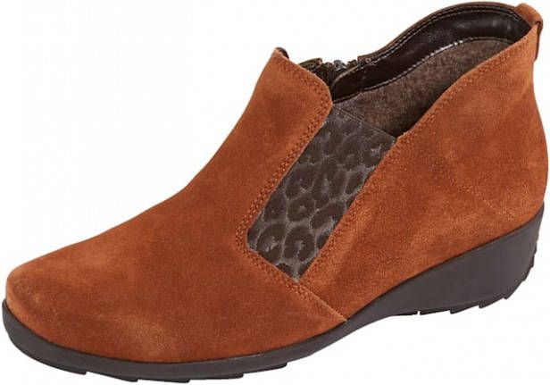 Waldläufer Enkellaarsje in klassieke look Cognac