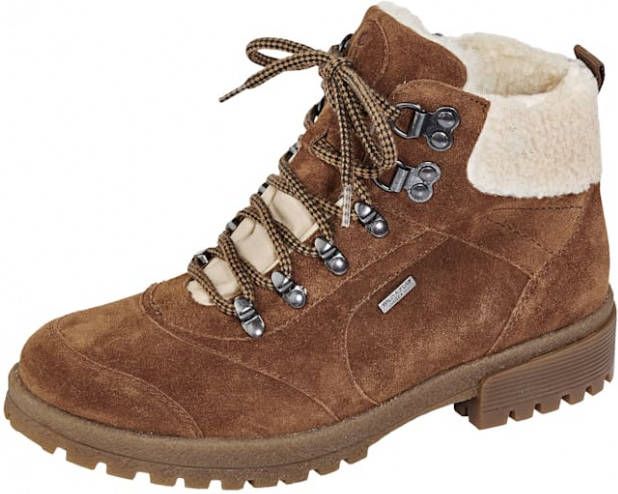 Waldläufer Hoge veterschoen in TEX uitvoering Cognac