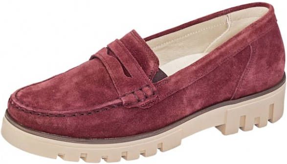 Waldläufer Mocassin met luchtgepolsterde zool Bordeaux