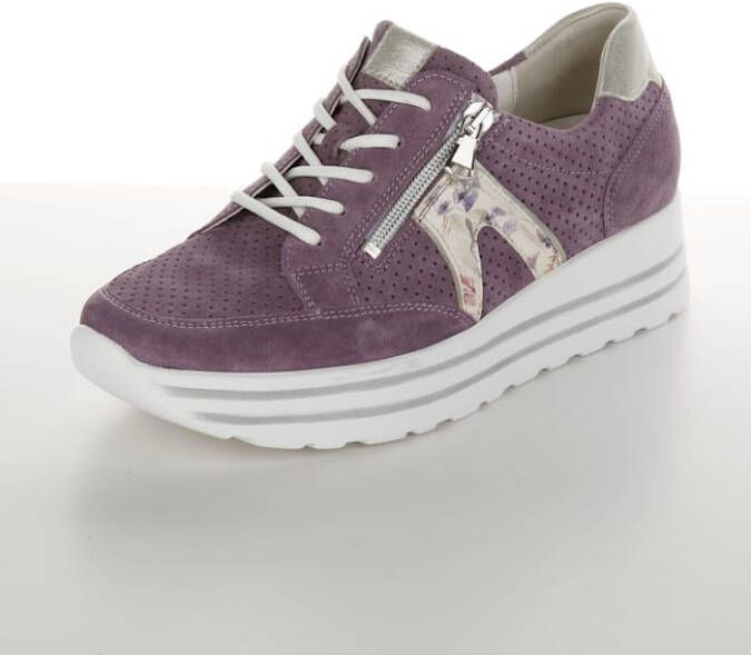 Waldläufer Veterschoen met rits opzij Violet