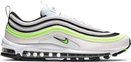 Nike Air Max 97 Sneakers in wit en zwart met neon strepen Nike Air Max 97 Sneakers in wit en zwart met neon strepen