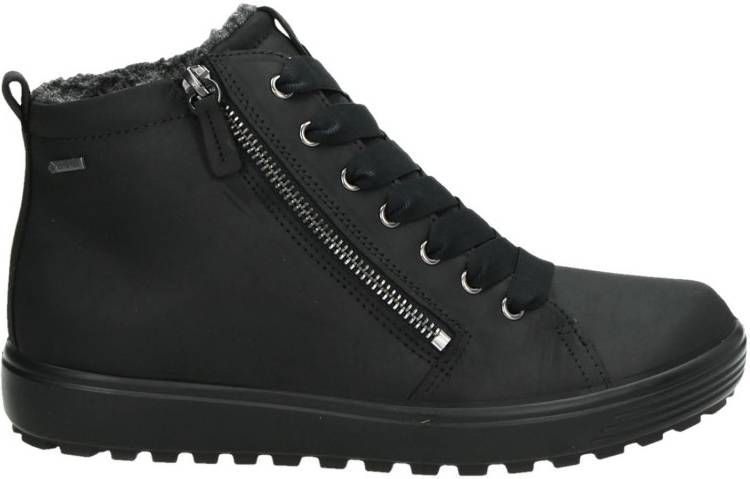 Ecco Soft 7 Tred nubuck veterschoenen zwart