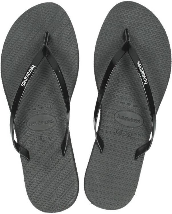 havaianas slippers zwart