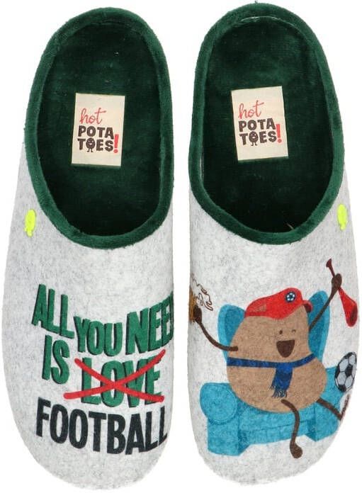 Hot Potatoes pantoffels grijs/multi