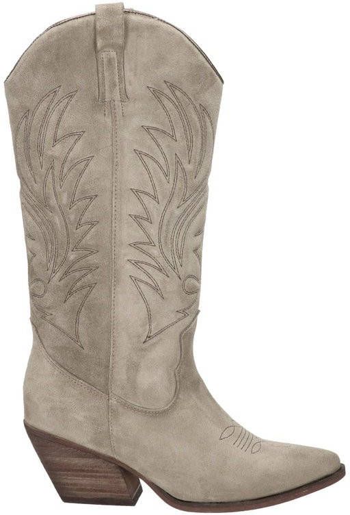 Nelson suède cowboylaarzen beige