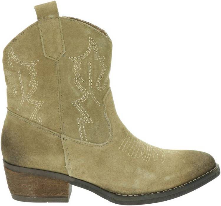 Nelson suède cowboylaarzen beige