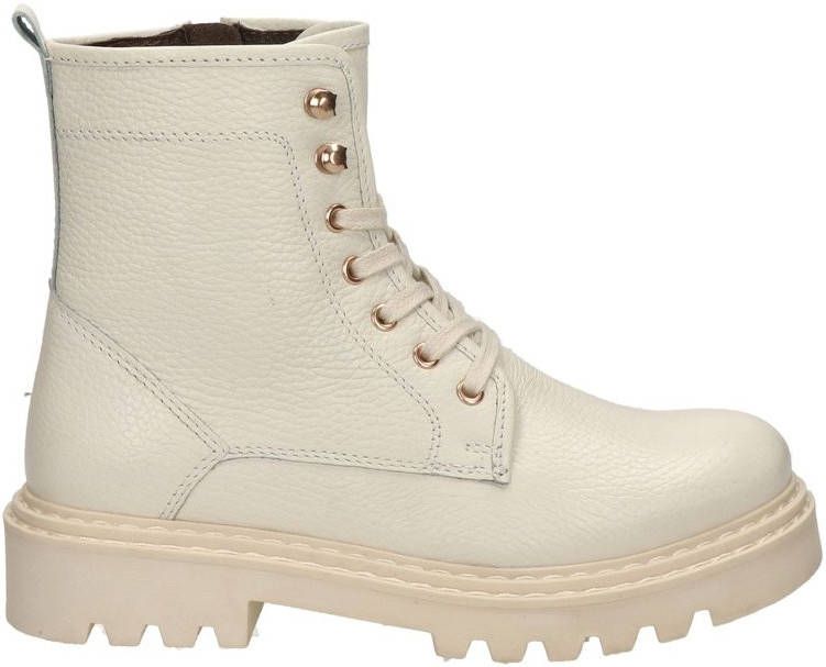 Nelson leren veterboots off white