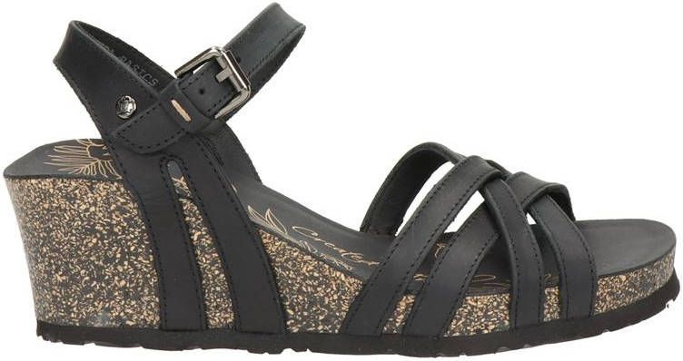 Panama Jack Vera nubuck sandalettes zwart
