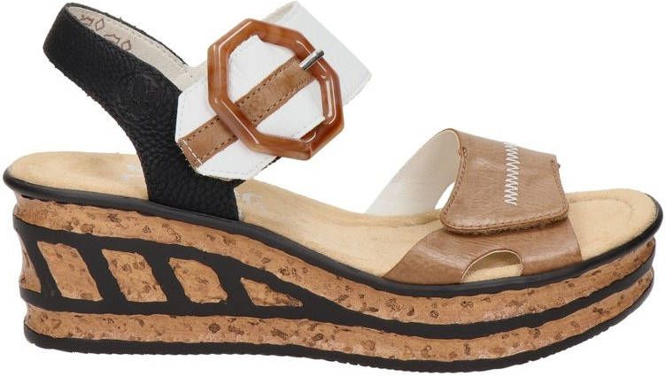 Rieker sleehakken bruin/multi