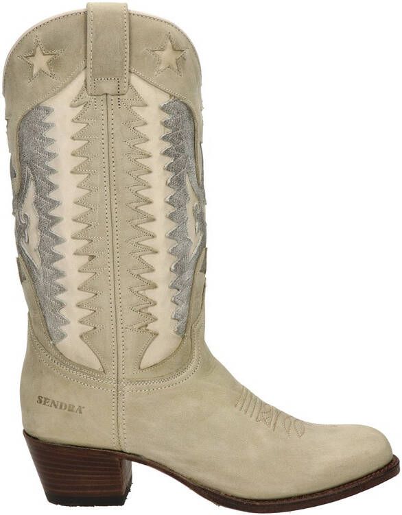 Sendra Debora Insa leren cowboylaarzen beige/ecru