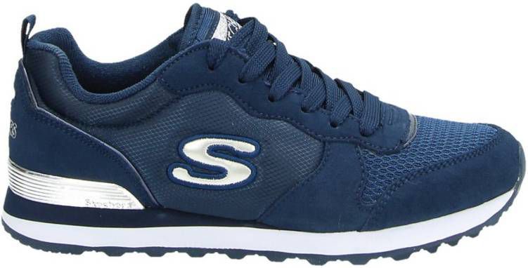 Skechers Originals suède sneakers blauw