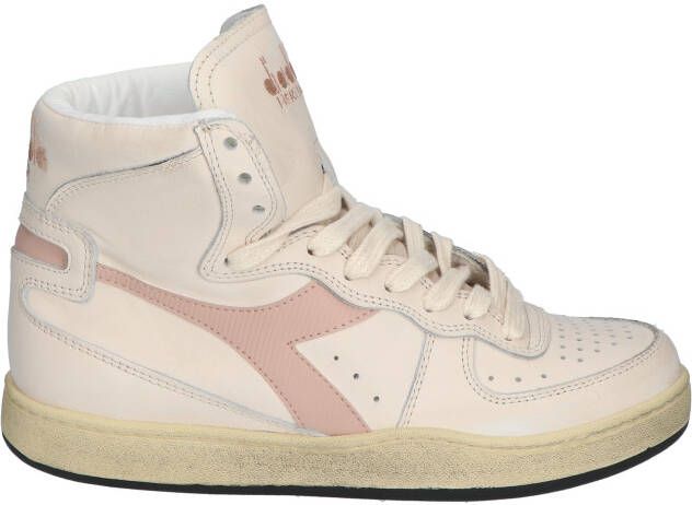 Diadora Heritage Mi Basket Used Beige Pink Sneakers