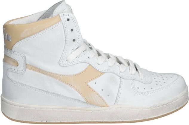 Diadora Heritage Mi Basket Used White Beige Sneakers