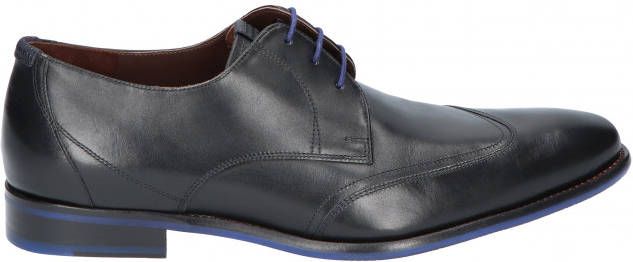Floris van bommel SFM 30173 Black H Wijdte Veterschoenen