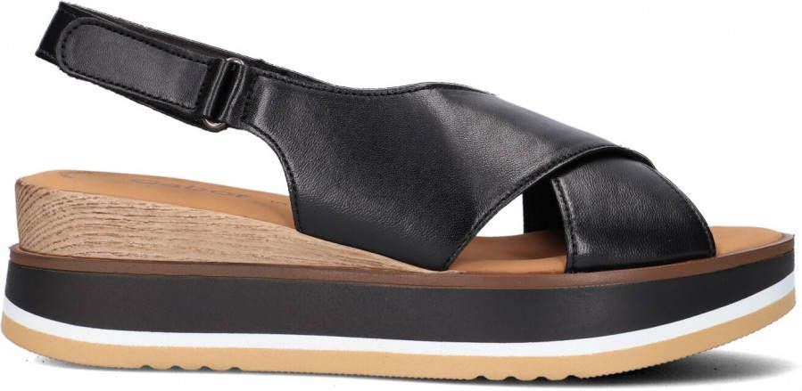 Gabor Platte sandalen , Zwart, Dames