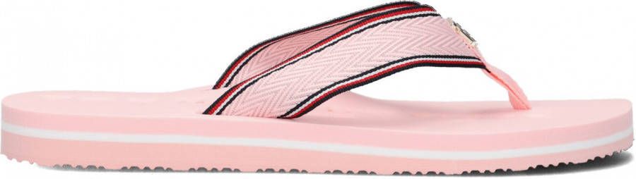 Tommy Hilfiger Roze Slippers Th Hardwear Flat Beach Sandal