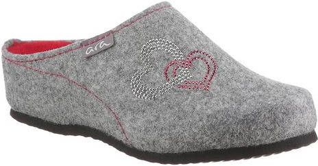 Ara Pantoffels Cosy met hartvormige strassteentjesgarneringen